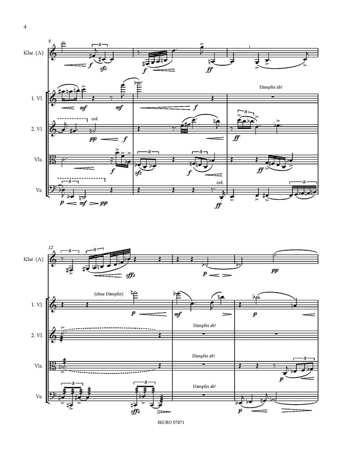 X. P. Thoma:Klarinettenquintett Opus 151 (xpt) Partitur Beispiel 02