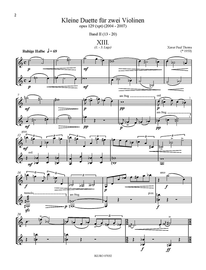 X. P. Thoma: Kleine Duette Band II Opus 129 (xpt) Beispiel 01