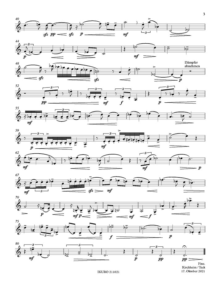 X.P. Thoma: Lamento für Trompete solo Beispiel 02