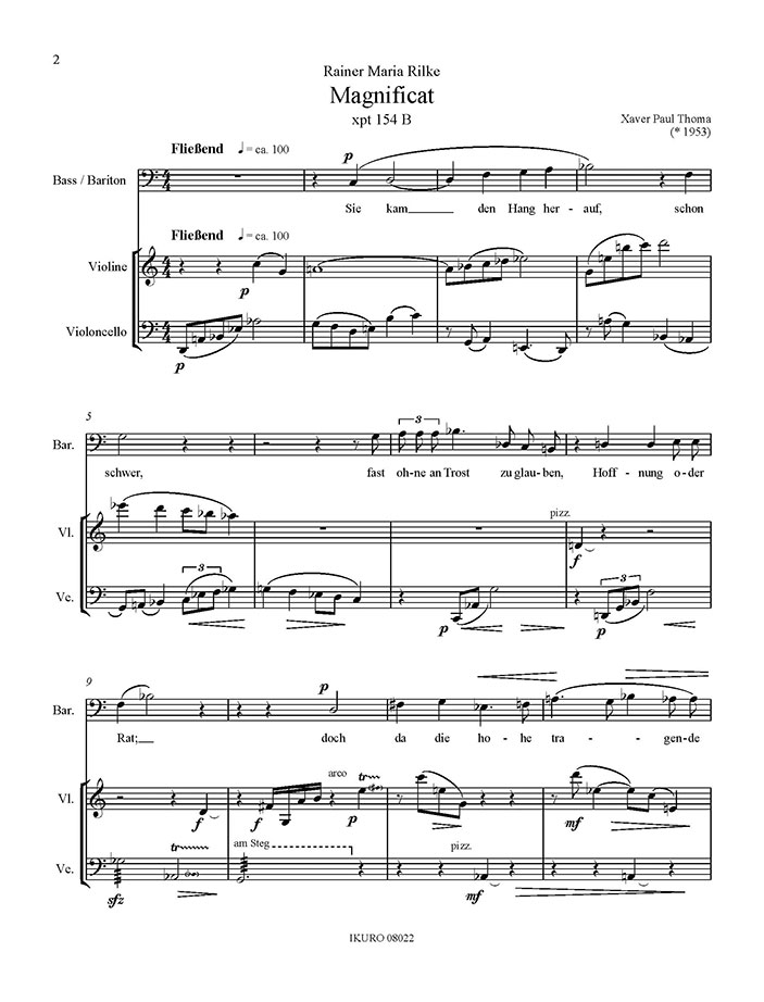 X. P. Thoma: Magnificat Opus 154 B (xpt) Beispiel-01
