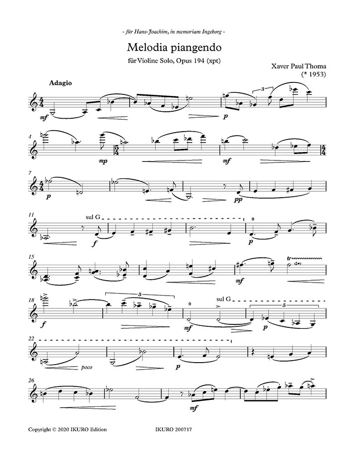 X.P. Thoma: Melodia Piangendo Beispiel 01