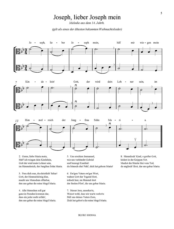 X.P. Thoma: Weihnachten mit der Bratsche Beispiel 01