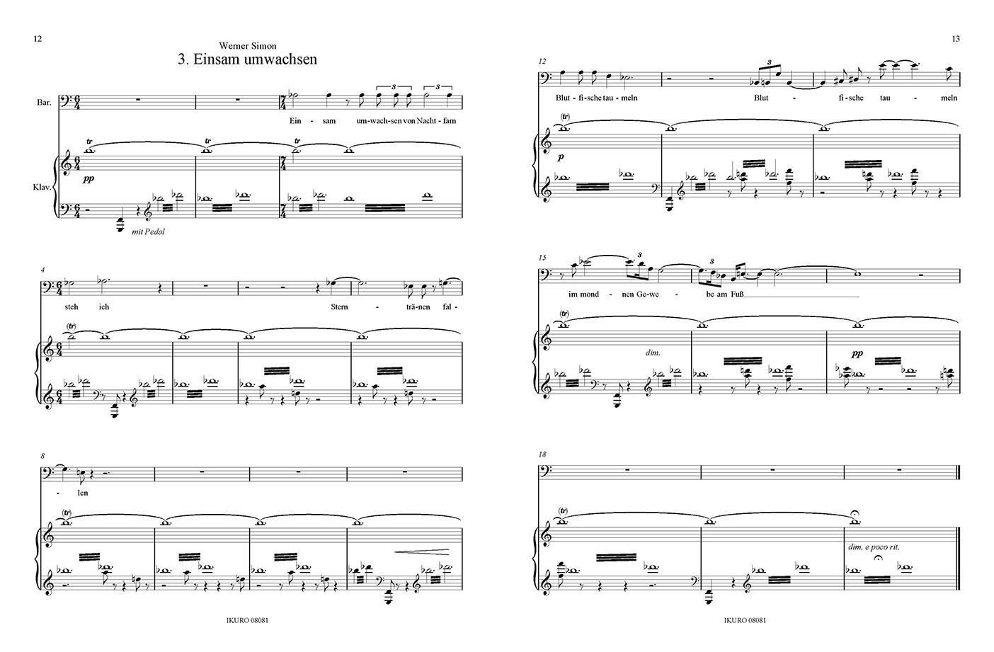 H. E. Erwin Walther: Gesänge Werner Simon Band I (1959) Beispiel 02