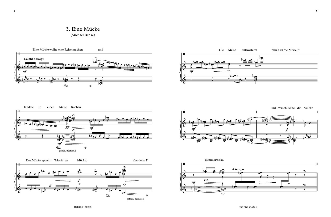 H. E. Erwin Walther: Zwölf Sprechlieder (1987) | Beispiel 02