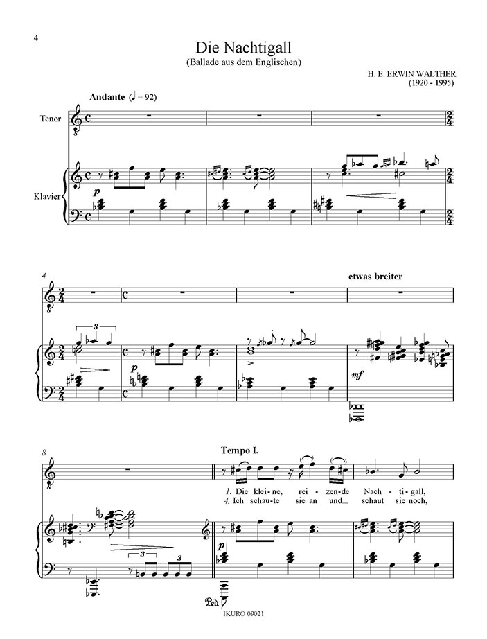 H. E. Erwin Walther: Sechs Lieder und Gesänge (1953/56) Beispiel 01