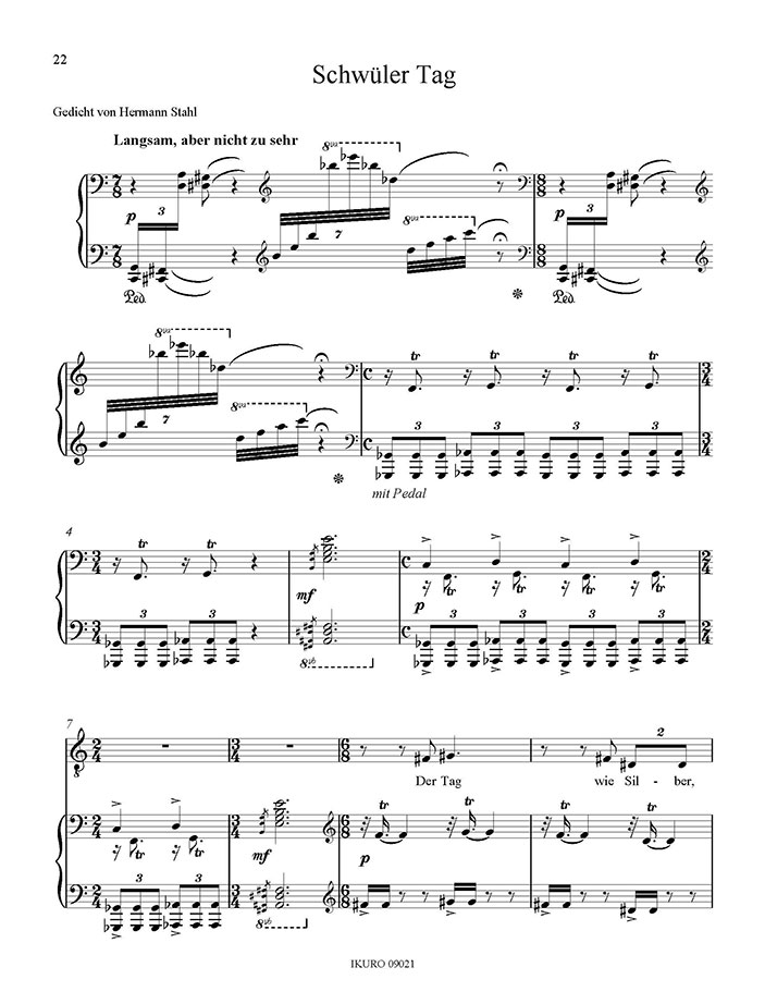 H. E. Erwin Walther: Sechs Lieder und Gesänge (1953/56) Beispiel 02