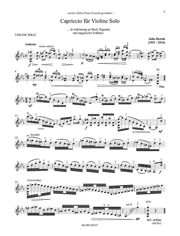 Juliu Bertok: Meine Violine Beispiel 02