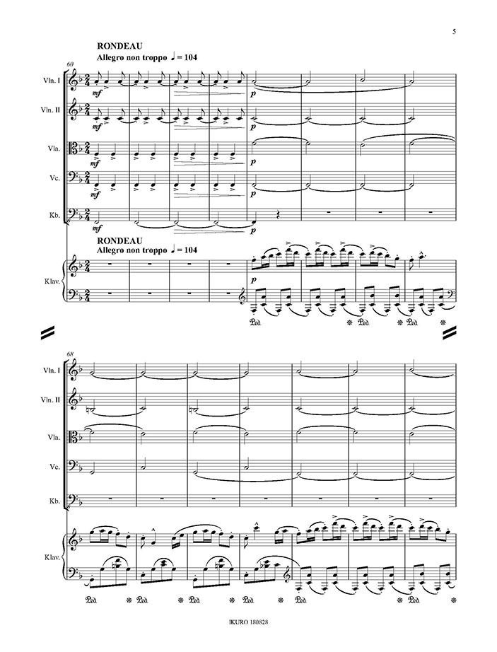 Frédéric Chopin: Krakowiak Op. 14 für Klavier und Streichquintett Beispiel 02