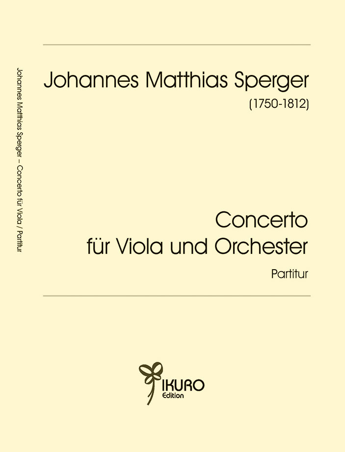 Johannes M. Sperger: Concerto für Viola und Orchester Partitur