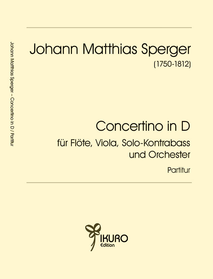 Johannes M. Sperger: Concertino für Flöte, Viola, Solo-Kontrabass und Orchester Partitur