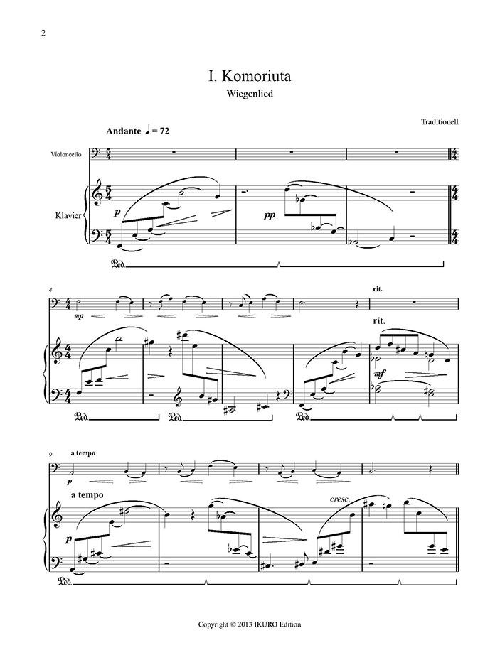 Karl M. Komma: Neun Japanische Lieder Beispiel 01