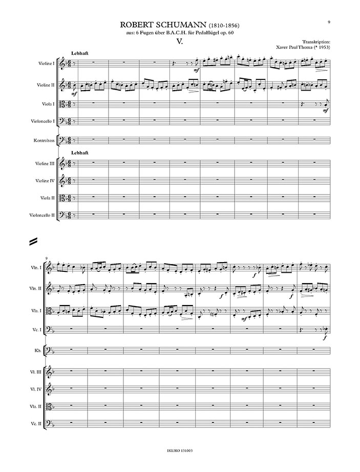 Schumann / Thoma: Sechs Fugen über B.A.C.H. Opus 176 (xpt) (Heft I) Beispiel 02