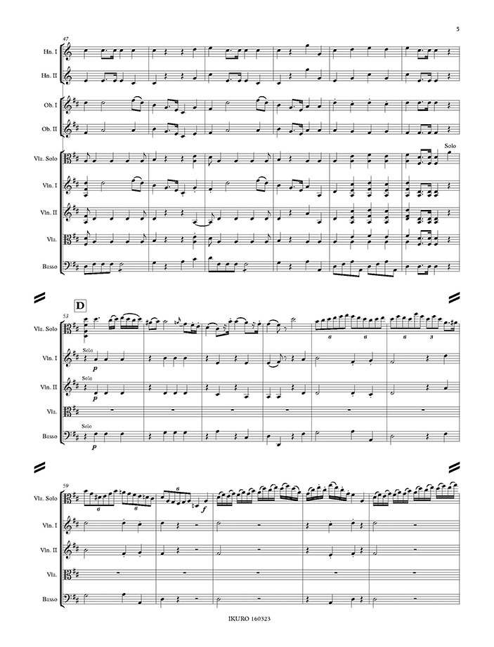 Johannes M. Sperger: Concerto für Viola und Orchester Partitur Beispiel 02