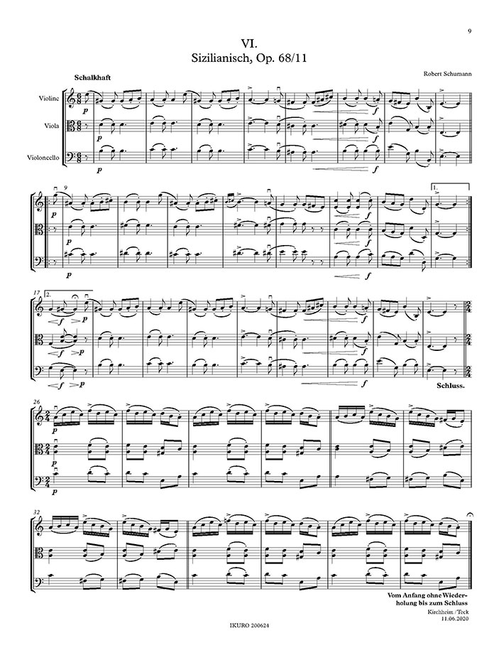 Xaver Paul Thoma: Das Streichtrio – Erstes Repertoire – Opus 195 (xpt) Beispiel 02