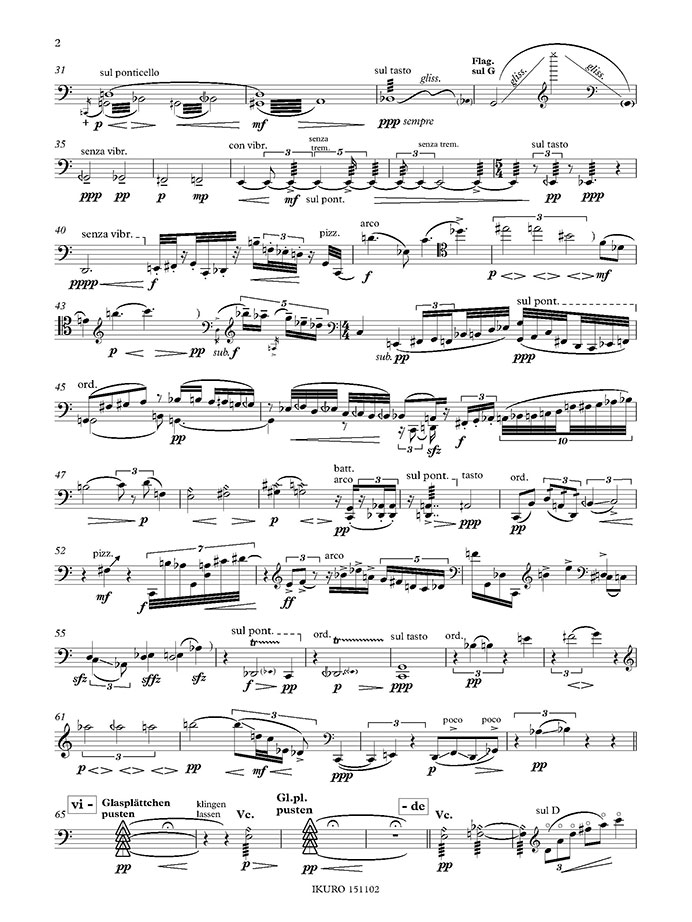 Xaver Paul Thoma: Herbst, Schatten, Erinnerung, Stille für Violoncello Solo Op. 181 (xpt) Beispiel 02