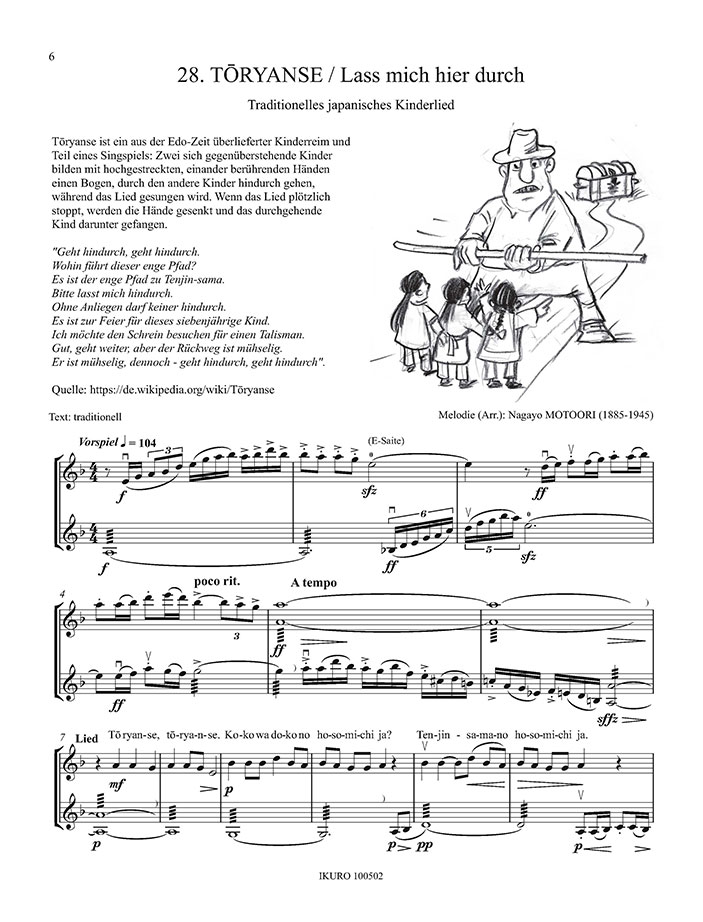 X.P. Thoma: Kinderlieder aus Japan Heft II Beispiel 01