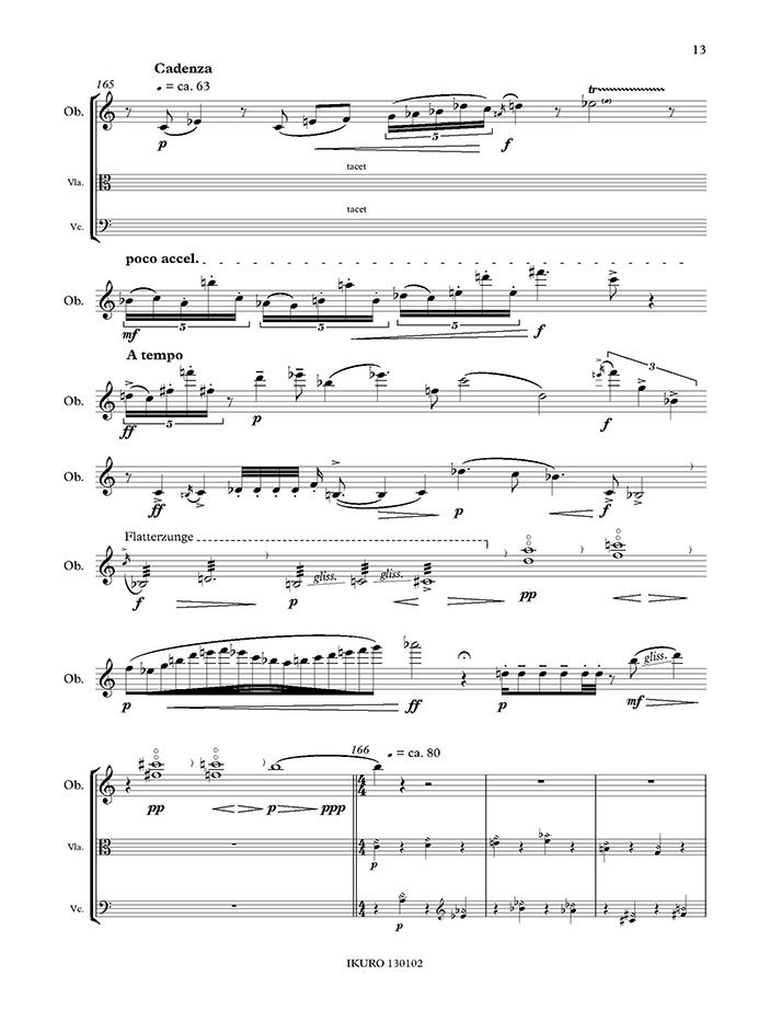 Xaver Paul Thoma: Trio Nr. 2 für Oboe, Viola, Violoncello Opus 174 (xpt) Beispiel 02