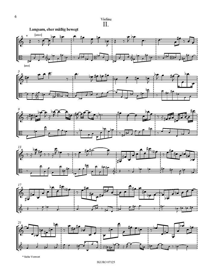 H. E. Erwin Walther Duo für Violine und Viola Beispiel 02